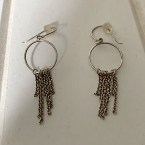 Silver dangling earrings